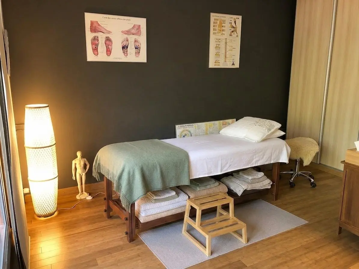 Table de massage pour pratiquer la réflexologie